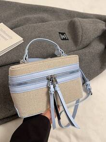 Wholesale New Arrival 2025 Women's High-End Mini Makeup Bag, Shoulder Strap Crossbody Bag - Baby Blue - View 6