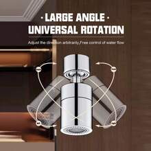 1 件装水龙头延长管，360 度旋转，两档调节，防溅厨房浴室延长管，通用洗脸盆水龙头延长管，厨房浴室延长管，易于安装，家居用品，家装材料 - 均碼 - 查看 9