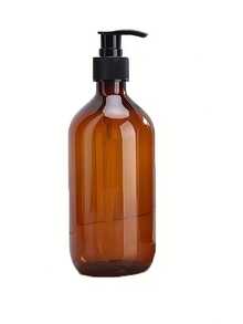 1pc 500ml Light Amber Bathroom Liquid Soap Dispenser, Suitable For Shampoo And Lotion. Refillable Pump Bottle, Applicable For Shower Gel And Cosmetics - A - View 9
