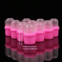 Set de 5 piezas de tapas reutilizables para remover esmalte de uñas, tapas para remover esmalte, tapas para remover con PhotoRelax, herramientas de manicura fáciles de usar - Rosa-5 piezas - Ver 4