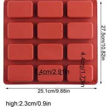 Moldes de silicona rectangulares en miniatura para panecillos, molde para chocolate y pan - Multicolor - Ver 2