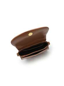 2026 New Fashion Versatile Red Women Mini Flip Cover Casual Shoulder Handbag - Brown - View 9