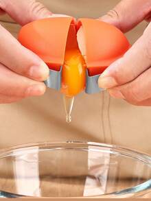 1pc Egg Beater Kitchen Tool, Made Of Durable Material, Easy To Clean, Long-Lasting, Effortlessly Crack Eggs Without Leaving Shells, Ideal For Baking, Scrambled Eggs And Omelets, Suitable For Raw And Cooked Eggs, Handheld Kitchen Gadget, Easily Separate Egg Yolk And Egg White With Just One Press Of The Button, No Need For Knives Or Tapping - Multicolor - View 4