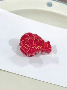 1个可爱有趣的海洋动物造型醋酸纤维小发夹，甜美海星螃蟹龙虾发夹刘海夹，适合夏季海滩度假 - 彩色 - 查看 10