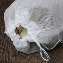 100pcs Reusable Drawstring Soup Bags - Multipurpose Kitchen Filter For Tea Leaves, Spices & Muslin - Perfect For Cooking, Chinese Herbs & Bone Broth Back To School - White - View 3