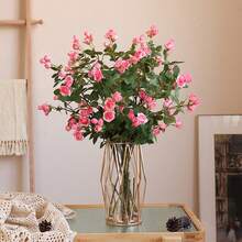 1 Buquê/3 Buquês de Mini Rosas, Hastes de 66 cm, Flores Artificiais Realistas, Fáceis de Instalar e Limpar, Ideais para Fotografia, Decoração de Mesa de Jantar, Decoração de Centro de Mesa, Decoração de Festas, Criando um Ambiente de Primavera/Verão - Vermelho - Ver 3
