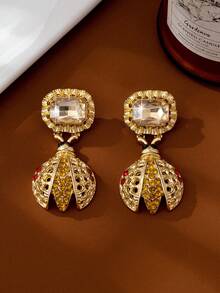 1 Pair Fashionable Luxury Versatile Insect Design Earrings For Women - Multicolor - View 3