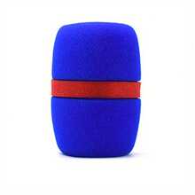 3pcs Microphone Windscreen Cover Set, Thickened Mic Windshield Sponge Protector For KTV - Waistline Microphone Cover 3pcs Blue - View 2