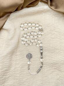 1 chiếc vòng tay hạt cườm 33 hạt, cảm giác mát lạnh, chuỗi hạt Tasbih tiện dụng dành cho nam giới Trung Đông. - kính đệm 1033 - Xem 9