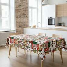 Kiva Stain-Resistant And Waterproof Christmas Oilcloth Tablecloth - Sizes From 100x140 To 300x140 Cm And Round 140 Cm - Easy-Clean Christmas Oilcloth Tablecloth - Available In 10 Designs - 選項 10 - 查看 2