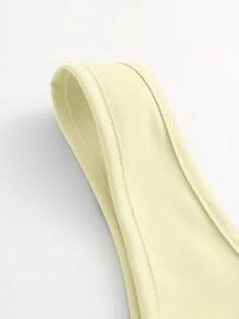 Mono de maternidad de unicolor, ropa deportiva de moda, ropa cómoda de estar en casa para el verano - Amarillo - Ver 3