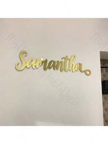 定制亚克力镜面贴纸，金/银/黑个性化字母墙贴，适用于卧室、客厅、酒吧、俱乐部、书房、更衣室、婚礼、派对装饰，独特姓名墙贴，完美的生日和节日礼物，送给家人、朋友、伴侣、母亲节 - 彩色 - 查看 7