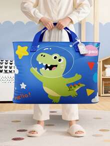 1pc Large Capacity Cartoon Quilt Storage Bag, Multi-Functional Waterproof Travel Luggage Bag, Portable Foldable Washable Luggage Storage Bag, Suitable For Back To School Season, Home Clothing And Quilt Storage - Multicolor - View 3