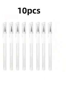 Bộ 10 cặp mi giả, mi giả kiểu Nga, mi giả lông chồn uốn cong chữ D, mi giả làm dài mi kiểu mắt mèo, mi giả dày tự nhiên, mi nối bồng bềnh, dụng cụ trang điểm không thể thiếu khi đi du lịch. - trắng - Xem 10