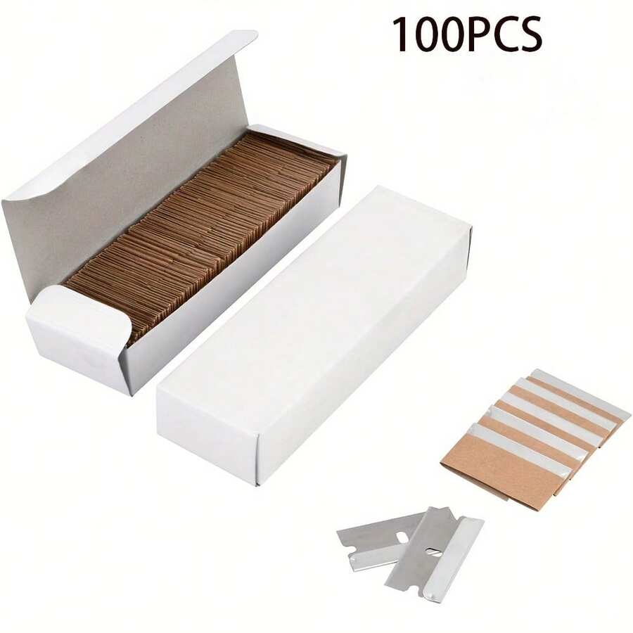 100pcs Stainless Steel Double-Edged Razor Blades - Sharp, Durable, Smooth Shave, Platinum Coated For Precise & Comfortable Shaving Experience, Efficient, Washable & Rust-Proof. Suitable For All Razor Models, Also Can Be Used As Scraper Replacement. Ideal For Shaving Facial Hair, Sideburns And Body Hair, Also Useful For Cleaning Stubborn Stains. Practical And Thoughtful Gift For Gentlemen!