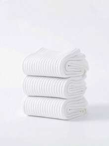 40只/20只/10只/2只装 男女通用白色中筒袜，休闲舒适透气，适合日常穿着，居家、旅行、户外活动皆宜，简约亲肤 - 白色 - 查看 6