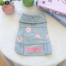 PETCIRCLE 1 Stück Haustierbekleidung, europäischer & amerikanischer, koreanischer Stil, für kleine Hunde & Welpen, süßer & bequemer Outfit - Blau - Übersicht 11