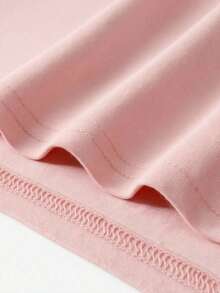 Women's 100% Cotton T-Shirt/Blouse, Oversized, For Training, Walking, Crossfit, Gym, Weightlifting, Fitness, Cardio, Comfortable, Lightweight, And Refreshing Fabric - 淺粉色 - 查看 2