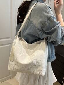 2026 New Summer Fashion High-End Underarm One Shoulder Bag, Versatile Butterfly Design Tote Bag For Women, Large Capacity - Multicolor - View 3