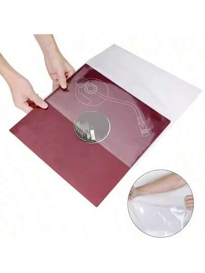 10pcs/50pcs Premium Black Vinyl Record Outer Sleeves, Plastic Protective Covers Suitable For 12", 10", 7" Single LP And Album Covers - Thick Transparent Media Protection Sleeves, No Sealed Flip-Top Design, Easy Access And Good Protection