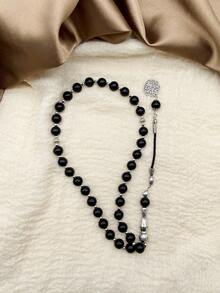 1 chiếc vòng tay hạt cườm 33 hạt, cảm giác mát lạnh, chuỗi hạt Tasbih tiện dụng dành cho nam giới Trung Đông. - kính đệm 1033 - Xem 3