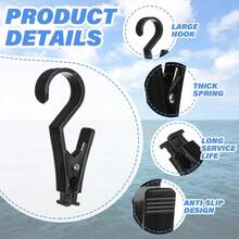 Hushee 8 Pack Marine Boat Rail Towel Clips Storm Proof Lockable Clothespin Pontoon Boat Towel Organizer Accessories Multi-Purpose Outdoor Laundry Clips For Beach Pontoon Fishing Cruise Balcony Travel - ColorA - View 3