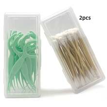 Bộ 1/4 hộp đựng đồ nhỏ trong suốt di động, hộp đựng đồ du lịch, hộp đựng đồ dùng phòng tắm, hộp đựng tăm bông, hộp phân loại tăm dính, hộp đựng đồ chống bụi. - Nhiều màu - Xem 12