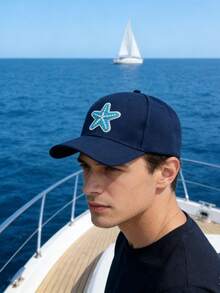 1pc Tropical Starfish Baseball Cap: Summer Vibe For Beach Lovers - Multicolor - View 2