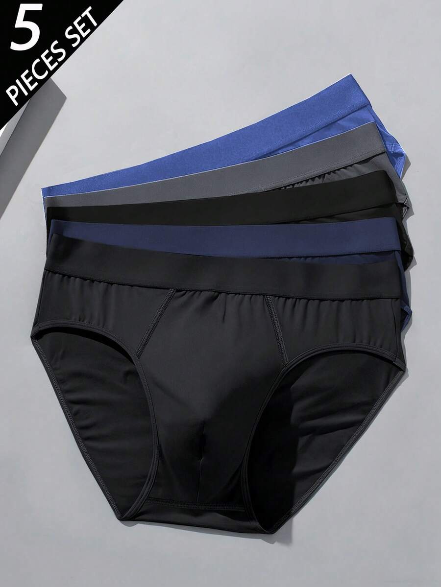 5条装男士三角裤，柔软舒适，性感男士内裤，舒适男士礼盒套装，适合年轻男士日常休闲穿着，家居服内裤，男士礼物，节日、情人节、男友周年纪念礼物