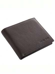 Men Wallet Genuine Leather Wallet Bifold ID Credit Card Holder Purse Large Capacity - Coffee Brown - View 5
