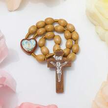 1pc Wooden Beaded Bracelet For Women - Coffee Brown - View 5