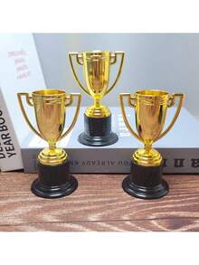 6 piezas de Trofeos Miniatura de Plástico para Regalos de Fiesta, Accesorios, Recompensas, Artículos de Premio, Competencias de Jóvenes y Adultos - Ver 6