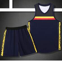 Bộ 2 áo đấu bóng rổ màu tím cá nhân hóa - Áo ba lỗ và quần short in tên, số và logo đội bóng theo yêu cầu, thích hợp làm quà tặng Ngày của Cha, phong cách, thời trang, cá tính, giản dị, tối giản, độc đáo, trang phục nam, tủ đồ cơ bản, phong cách đường phố/cơ bản, quà tặng lý tưởng cho người yêu, bạn trai, gia đình, bạn bè, nhân dịp sinh nhật, kỳ nghỉ, trường học/thi đấu, thể thao/leo núi. - Màu xanh hải quân - Xem 2