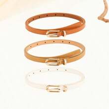 4pcs Minimalist Women & Teenage Students Fashion Belt Set - Multicolor - View 11