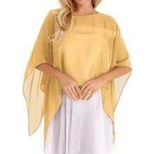 1 pieza Capa de novia, Chal de boda, Chal elegante de gasa para mujer para uso diario, Ropa de otoño para mujer - Azul Marino - Ver 10