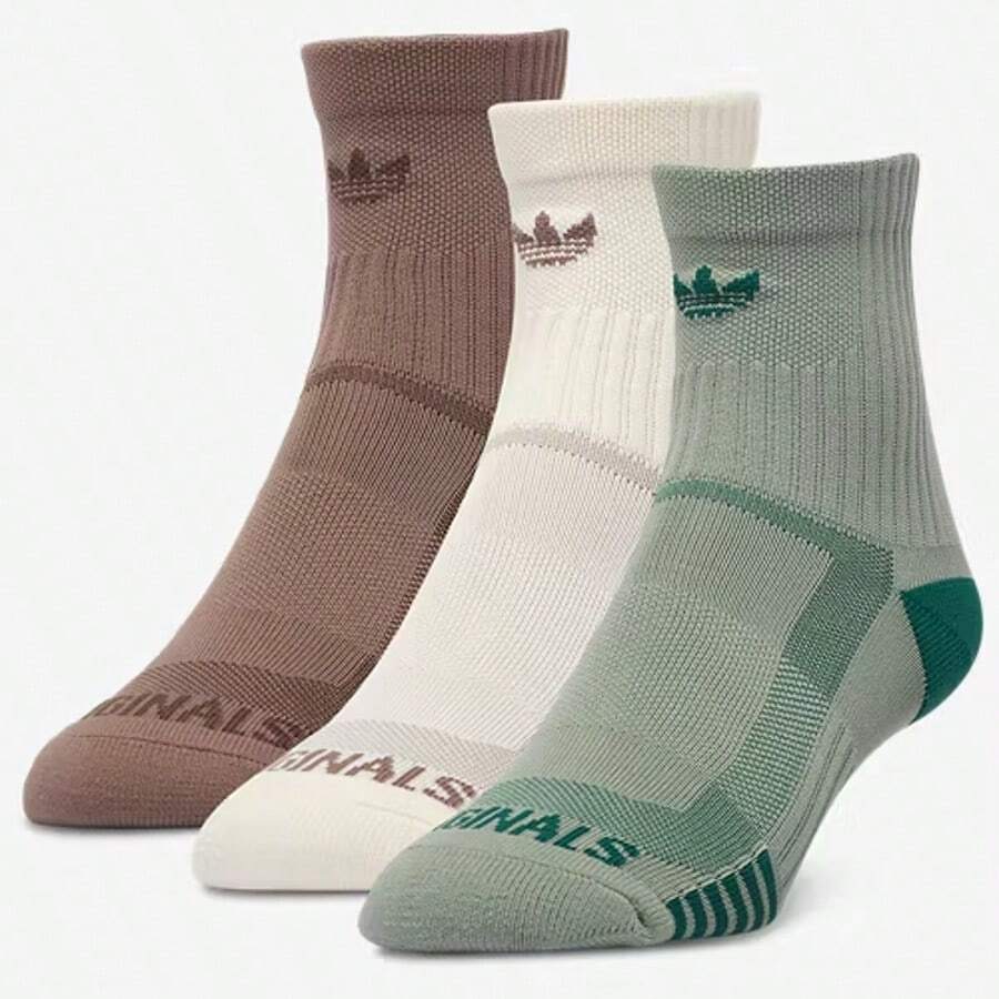 Adidas Trefoil 3-Pack Tech Quarter Socks JJ7663 - 彩色 - 查看 1