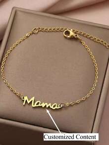 1 pièce Bracelet personnalisé avec prénom anglais, accessoire unique et élégant, parfait pour un port décontracté, accessoire conçu avec grâce et éclat, cadeau raffiné et facile à assortir avec des tenues quotidiennes - Multicolore - Voir 1
