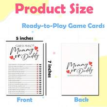 Trò chơi tiệc mừng em bé sắp chào đời, Thẻ trò chơi "Ai là mẹ hay bố?" - Đồ dùng vui nhộn cho bữa tiệc mừng em bé - Phù hợp cho cả bé gái và bé trai. - Xem 5