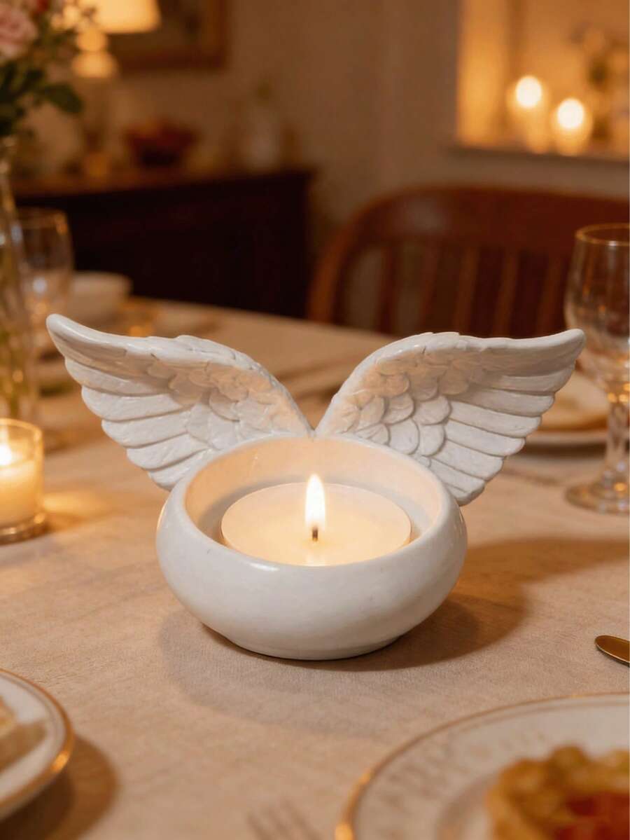 1pc Wing Shaped Candle Holder, Suitable For Living Room, Bedroom, Rooms, Home Decor, Kitchen, Office Decoration,Gifts Birthday Graduation - Multicolor - View 1