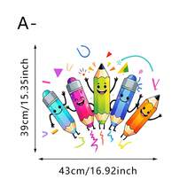 1/3pcs Creative Colored Pencil Pattern Self-Adhesive Wall Sticker, Suitable For Bedroom And Living Room Decor, Refreshing Home Decoration For Spring, Making Your Home And Fashionable - Cartoon - View 12