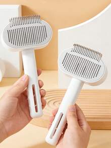 二合一猫狗美容刷，轻松清洁宠物，有效去除宠物毛发，方便易用。宠物美容刷、猫刷、漂浮刷、宠物护理按摩刷，适用于猫狗，去除毛发缠结和脱落的毛发。猫刷、宠物去毛工具、狗刷、快乐小狗刷 - 彩色 - 查看 7