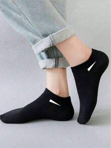 30 Pairs Unisex Socks, Sports Socks, White/Black/Gray Short Socks, Invisible Socks, Solid Color Minimalist Fashion, Suitable For Casual Daily Wear - Multicolor - View 3