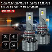 HYNBYZJ 2 Packs H4 H7 LED Car Headlight Canbus H1 H9 H11 9005 9006 HB3 HB4 Turbo Led Auto Lamp CSP Chip Automobile Fog Lights Bulbs 6000K 12V - A - View 3