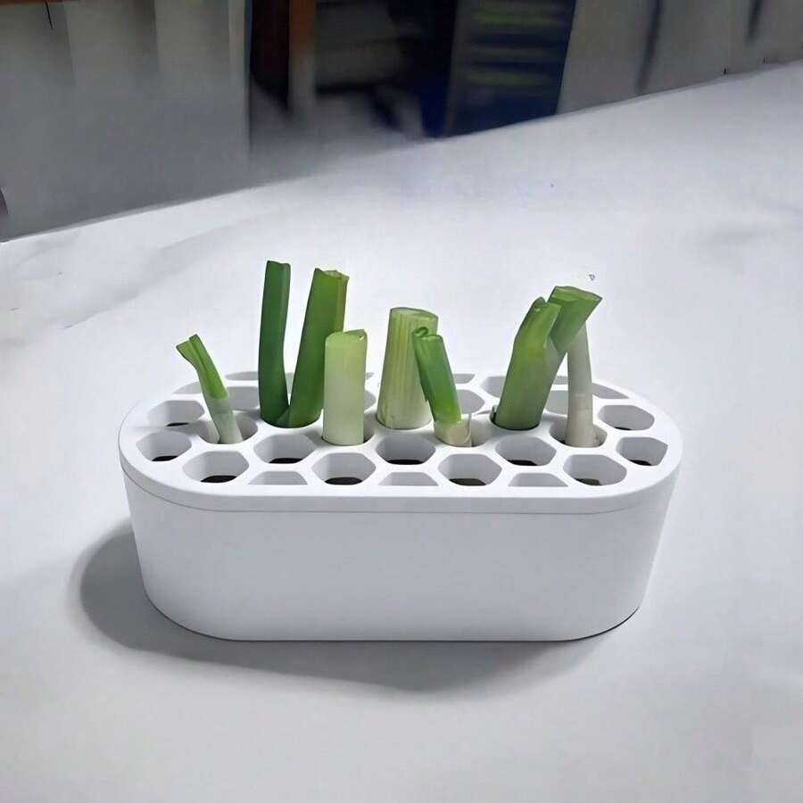 1 Pc Of Green Onion Regrowth Kit - No Skills Required, Easy To Grow Green Onions At Home | Compact System Suitable For Balconies, Windowsills And Small Spaces | Quick Regrowth Of Green Onions - A - View 1