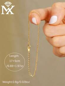 SYMFNY 1pc Fashionable Minimalist S925 Sterling Silver Chain Bracelet, Versatile For Daily Wear, Commute, Dating And Outings - Bracelet - View 4