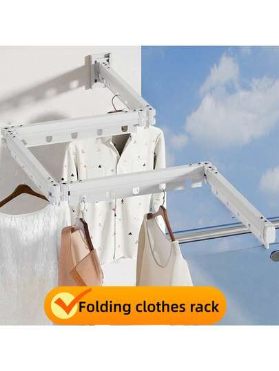360° Foldable Shower Curtain Rod, Upgraded Thicker Aluminum Alloy, Rust-Proof & Moisture-Proof, Balcony Bathroom Drying Rack, Space-Saving, Easy Storage, Suitable For Various Wall Shapes, Corner/Flat Wall Installation, Adhesive/Drill Holes, Applicable For Balcony, Bathroom, School Restroom, Clothing Store, Private Space, Home, Gifts, Decor, Adding A Modern Touch To Your Home Decor