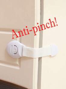 Minimalist Cabinet Locks Easy Install No-Drill Drawer Door Latches Finger Pinching Prevention Buckle Design Multi-Functional Protectors For Cabinets Refrigerators More Cabinet Adhesive Lock Household Tools Home Decor Essentials Accessory - Multicolor - View 7
