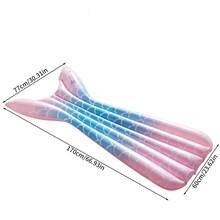 1 pieza Flotador inflable con forma de cola de sirena, cama flotante portátil y gruesa como juguete - Multicolor - Ver 12