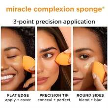 Miracle Complexion Beauty Sponge Makeup Blender, Set Of 4 - Orange With Case-1 Count (Pack Of 1) - View 5