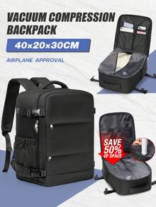 40*30*20cm Vacuum Compression Travel Backpack With Air Pump, Suitable As Carry-On Luggage And Daily Backpack, Unisex Design With Comfortable Back, Dry-Wet Separation Pocket, Airline Approved - Multicolor - View 16